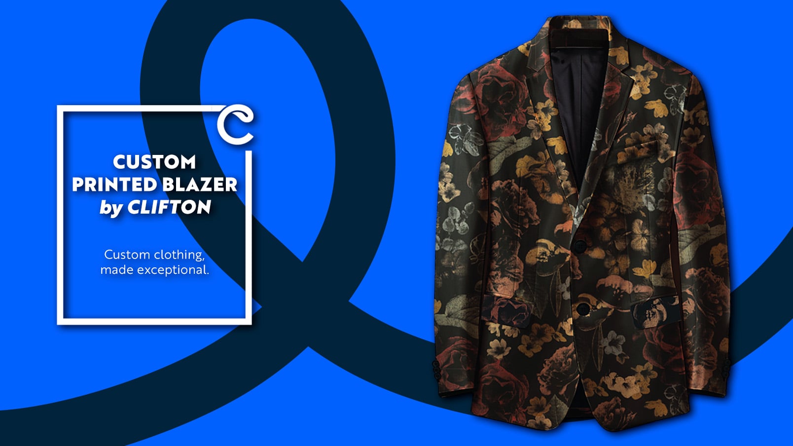 CLIFTON Marlow Custom All-Over-Print Blazer